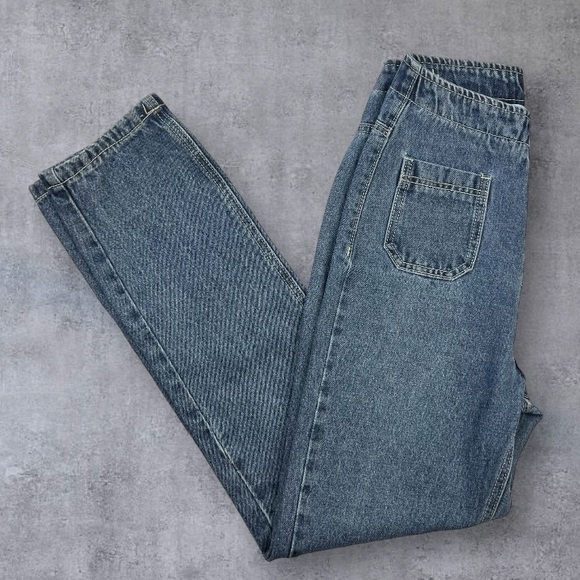 Princess Polly High Waist Button Up Straight Leg Jeans Sz: U/UK:6 / US: 2 /U: 34 - Picture 6 of 16